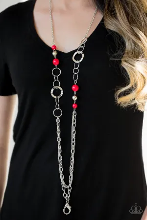 ** Modern Motley - Red - Paparazzi Accessories