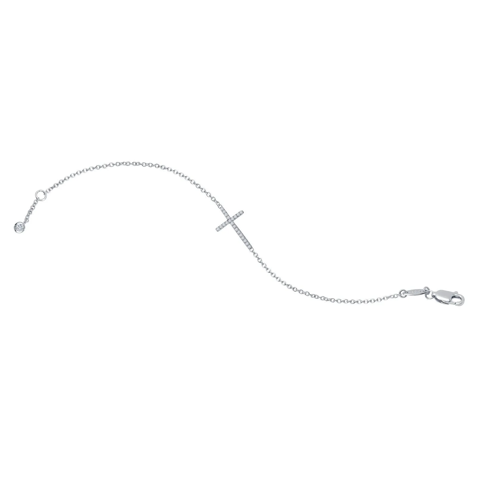 0.47 CTW Sideways Cross Bracelet B2002CLP75