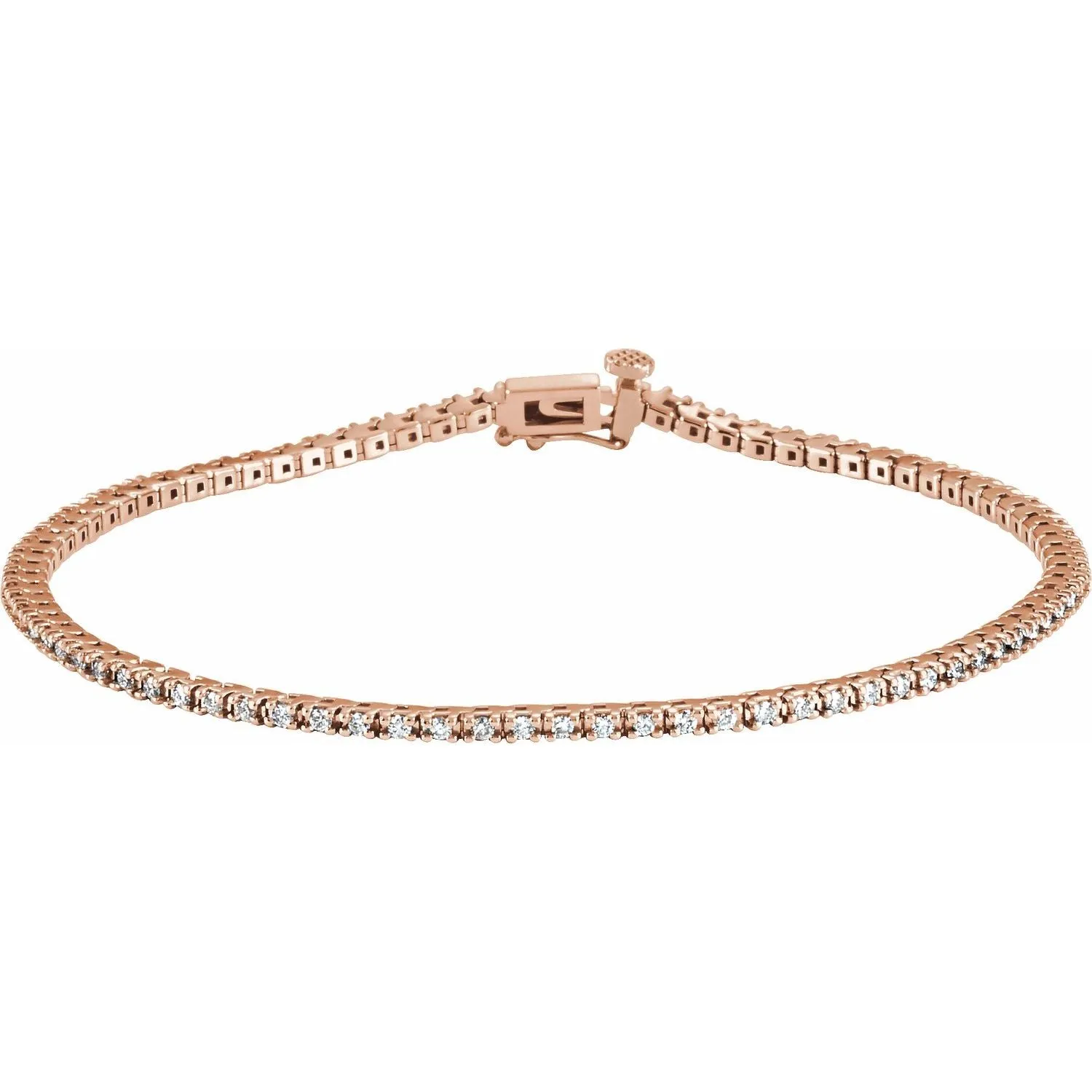 14k Gold 7/8 CTW Lab-Grown Diamond Line Bracelet 7.25"