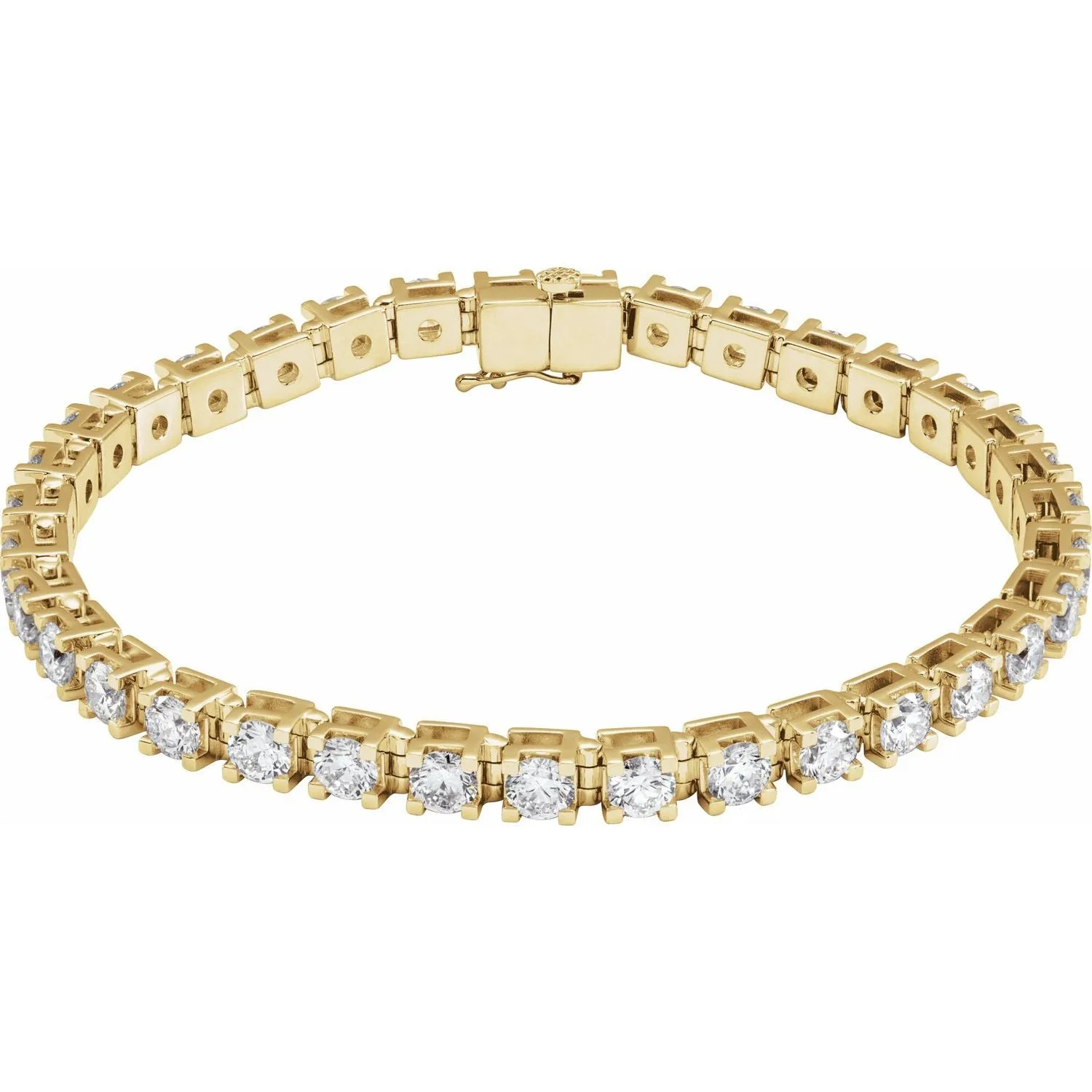 14k Gold 8 CTW Lab-Grown Diamond Line Bracelet 7.25"