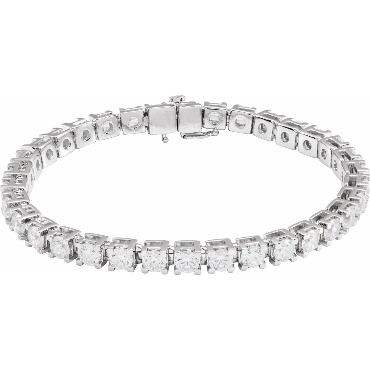14k Gold 8 CTW Lab-Grown Diamond Line Bracelet 7.25"