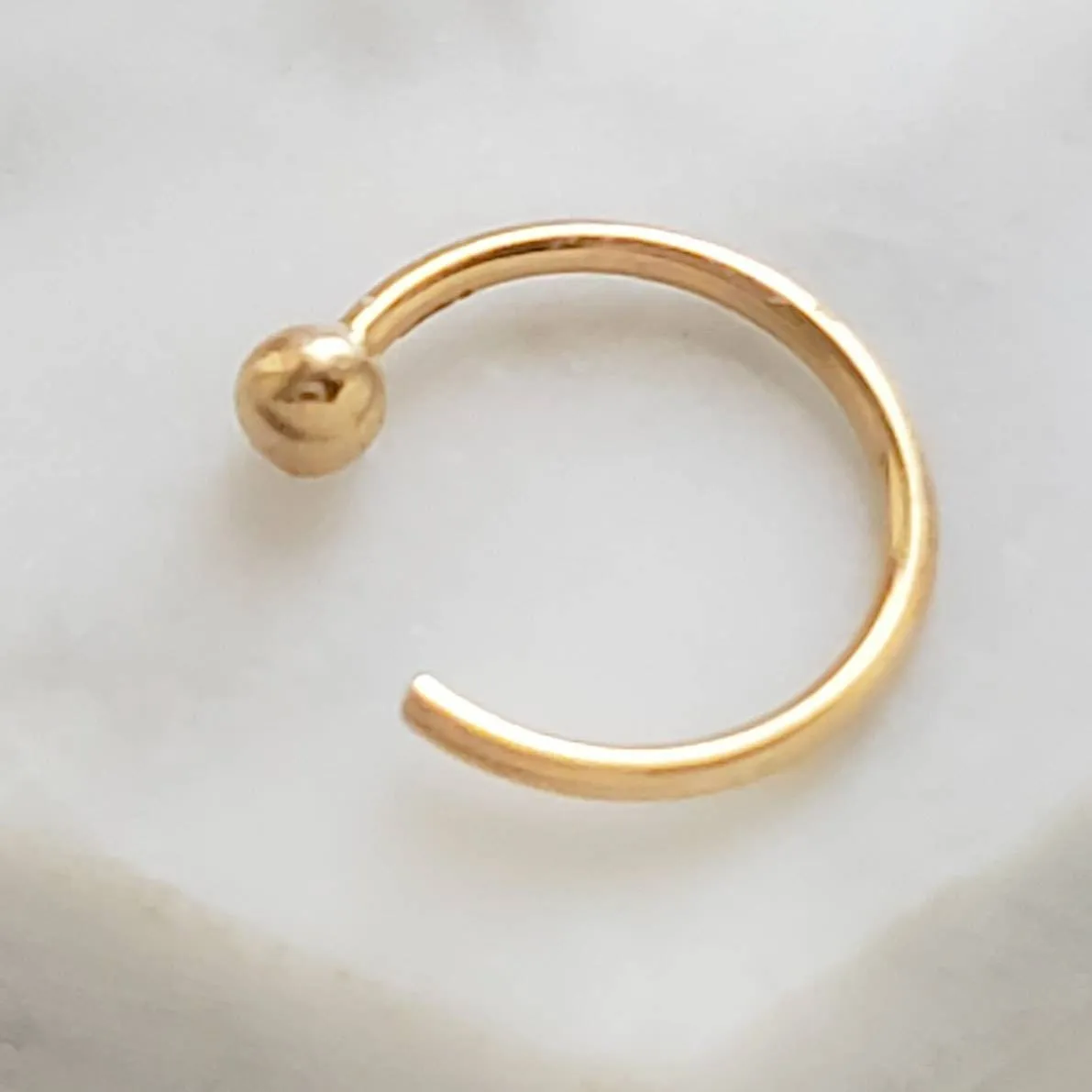 14k Gold Hug Hoops