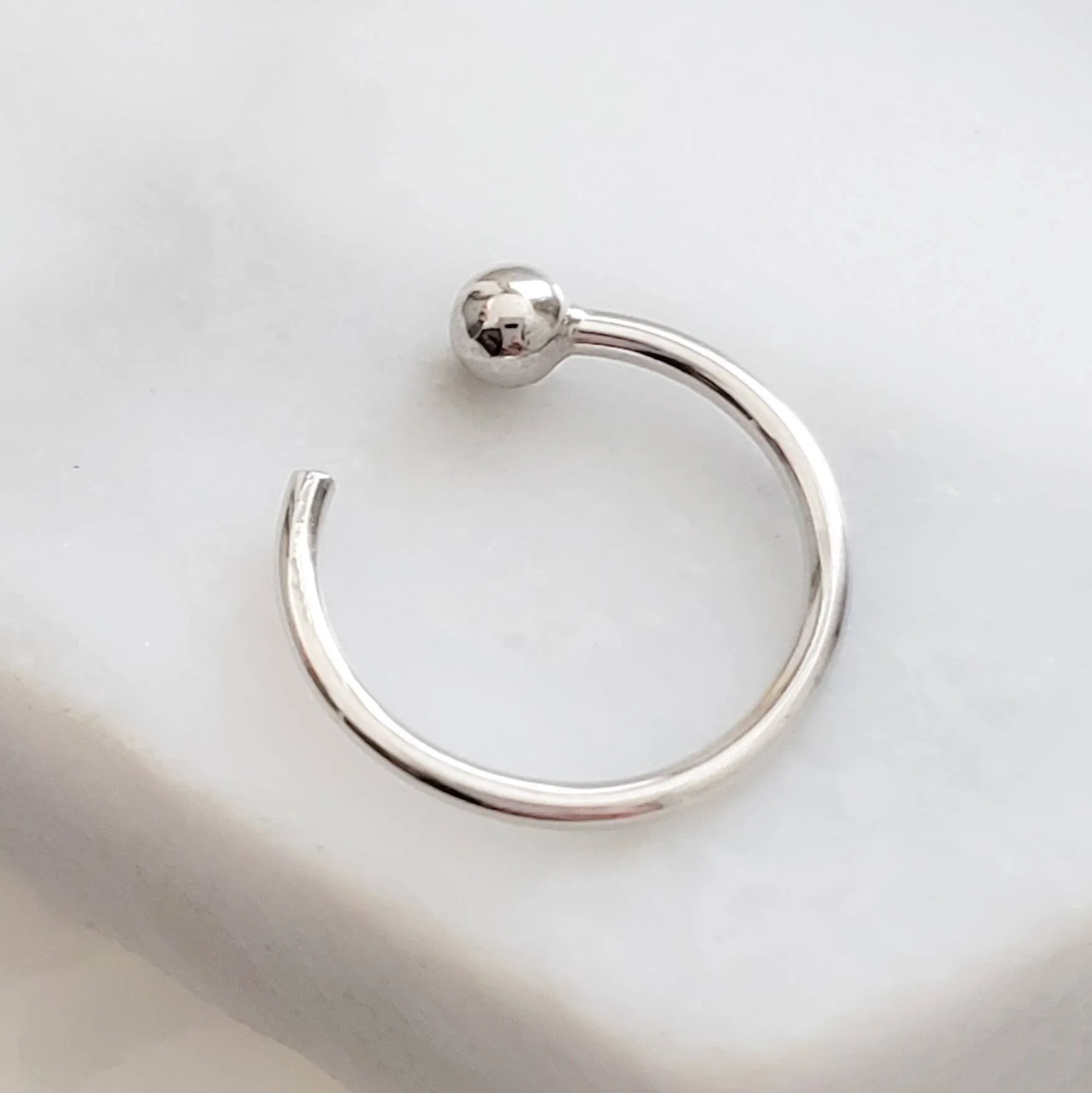 14k Gold Hug Hoops