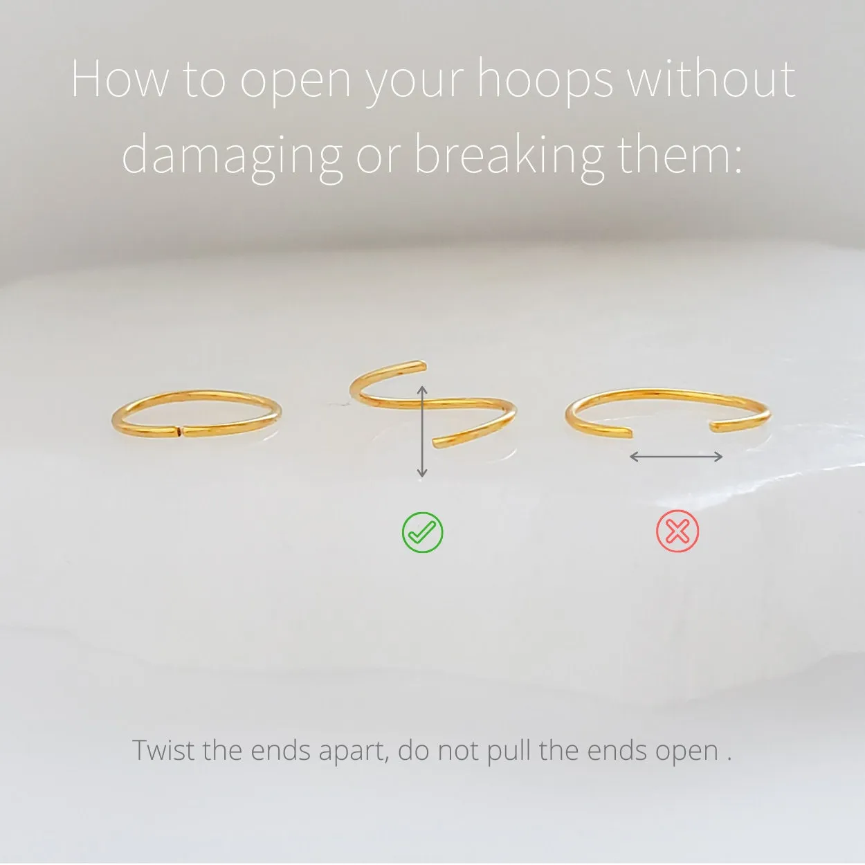 14k Gold Hug Hoops