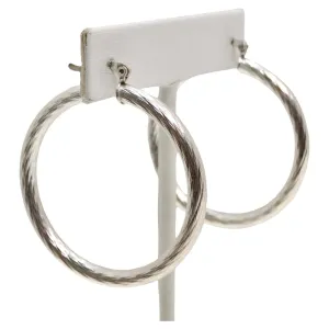 1980s Silver 925 Hoop Earrings