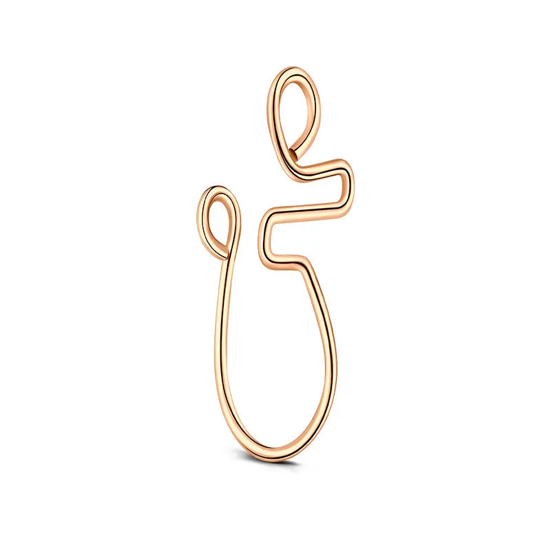 20G Special Shaped Small Circle Fake Nose Ring Cuffs