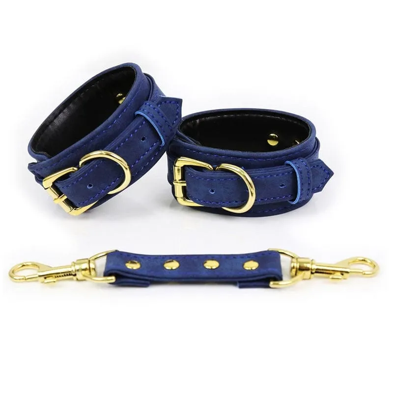 2109M      Midnight Blue Padded Supple Wrist Bondage Cuffs