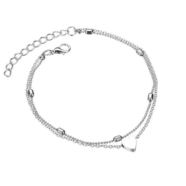 2pcs/set Anklets for Women Foot Accessories Summer Beach Barefoot Sandals Bracelet ankle on the leg Female Ankle