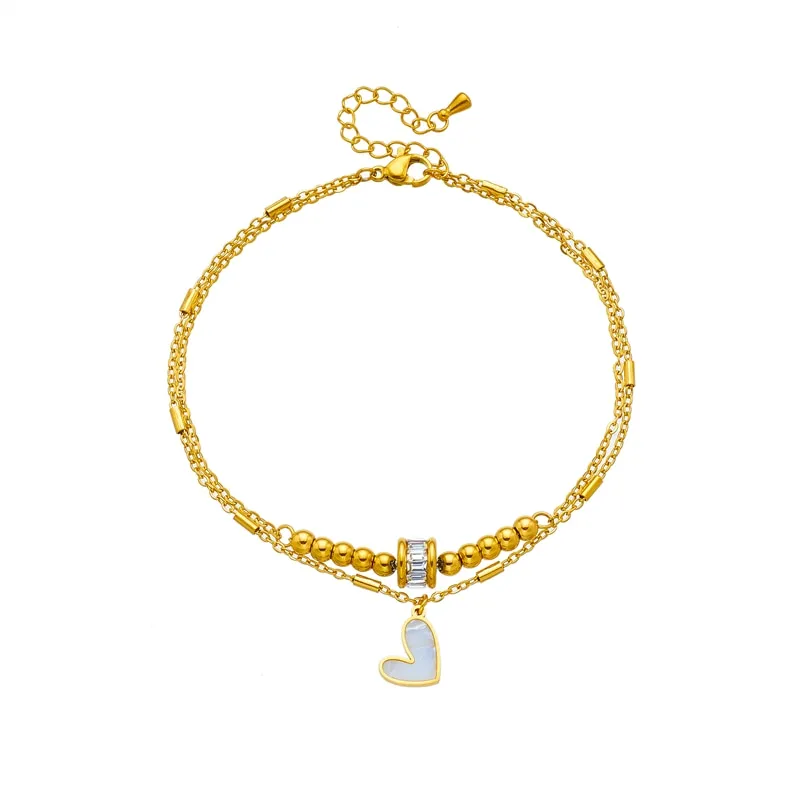 316L Stainless Steel Heart Love Anklets For Women