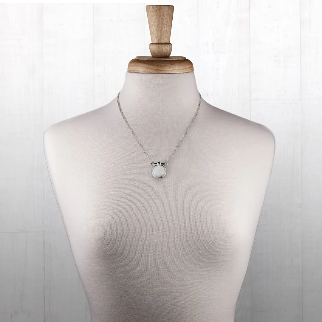 Adele Equestrian Horse Bit necklace Moonstone & Sterling Silver