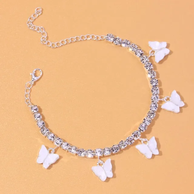 Anklet-Bracelet  Fashion Heart Rhinestone           ID A114 - 1140