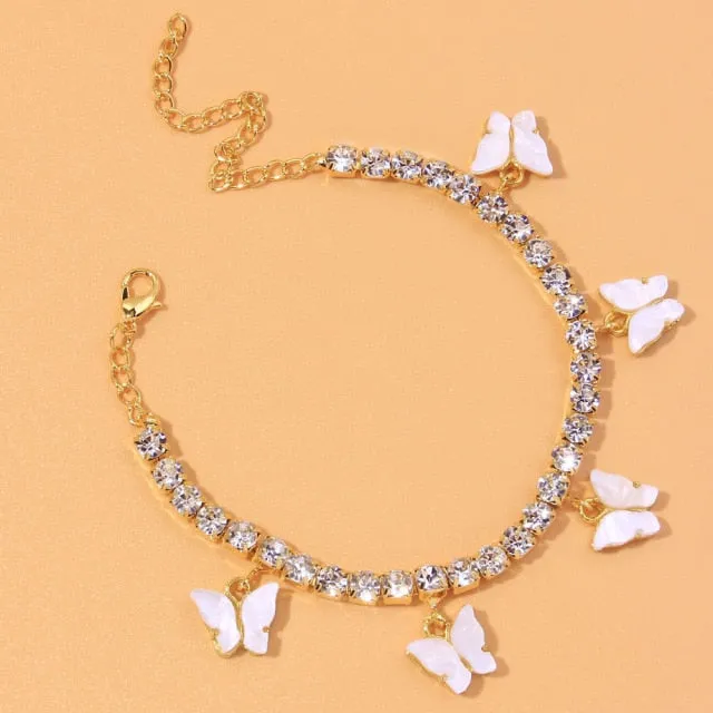 Anklet-Bracelet  Fashion Heart Rhinestone           ID A114 - 1140