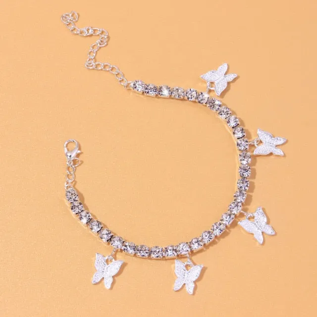 Anklet-Bracelet  Fashion Heart Rhinestone           ID A114 - 1140