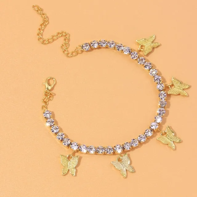 Anklet-Bracelet  Fashion Heart Rhinestone           ID A114 - 1140
