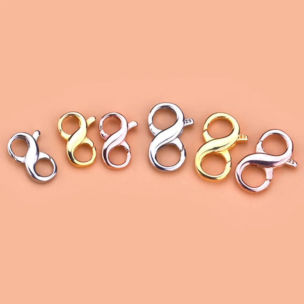 Artibetter Jewelry Lobster Clasp Necklace Bracelet Extender Jewelry Closures Claw for Jewelry Finding Repair Kit for Jewelry Making Findings Accessories Rose Gold
