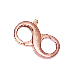 Artibetter Jewelry Lobster Clasp Necklace Bracelet Extender Jewelry Closures Claw for Jewelry Finding Repair Kit for Jewelry Making Findings Accessories Rose Gold
