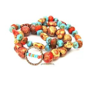 As Seen on Cedar Cove Rustic Hammered Circle Bracelet Stack
