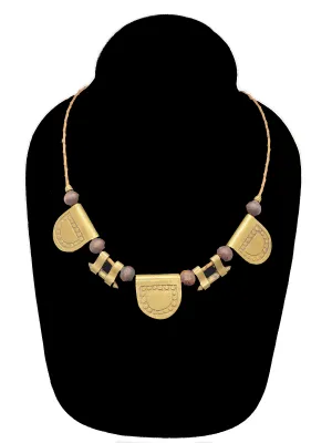 Authentic Leather / Bronze Necklace - 9