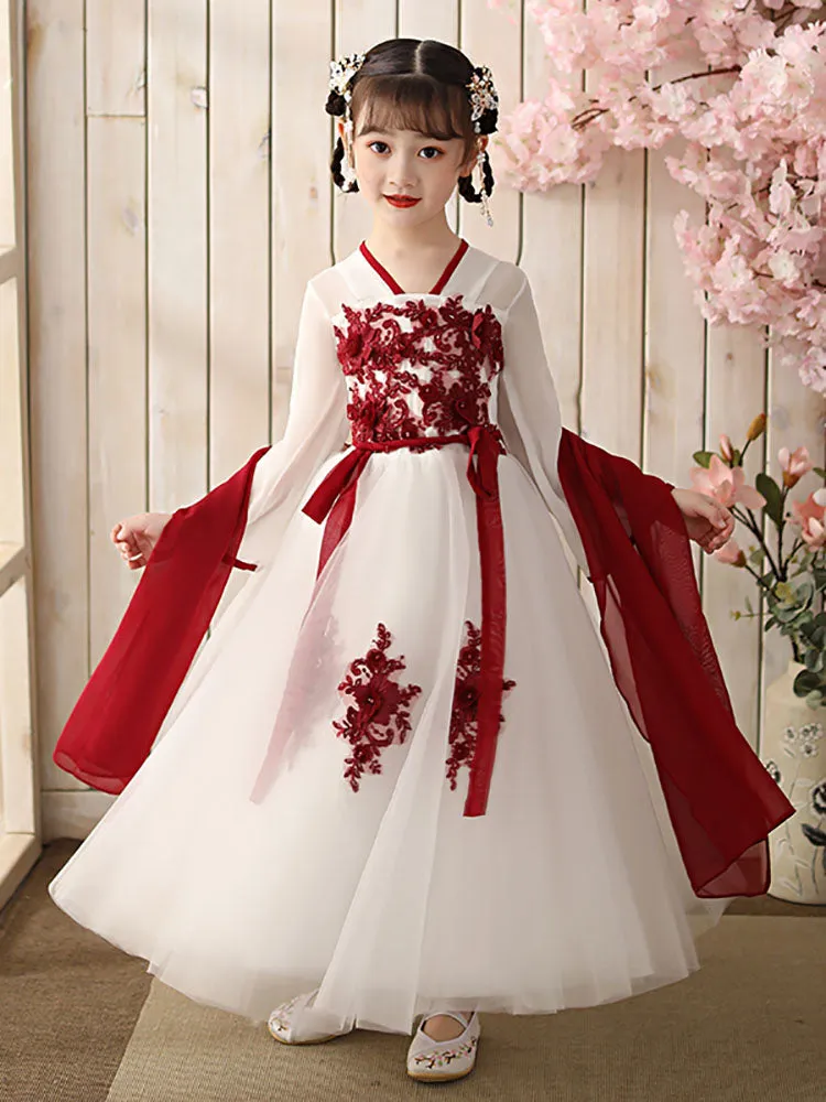 Autumn/Winter Long Sleeve Han Dress Ancient Costume Oriental Style Tang Suit
