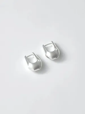 Baguette Hoops Silver