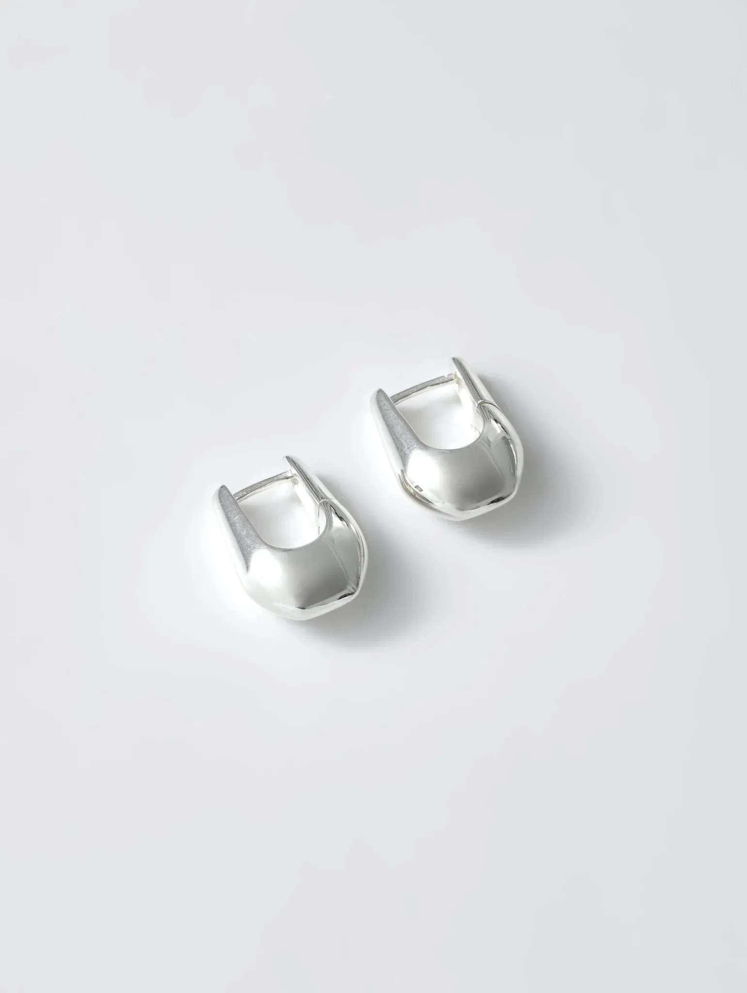 Baguette Hoops Silver
