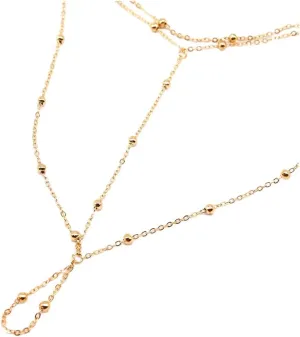 Ball Bead Anklets Set for Women 14K Gold Plated Dainty Boho Beaded Foot Chain Bohemian Gypsy Bollywood Beach Wedding Retro Party Y2K Jewelry 2 Pieces
