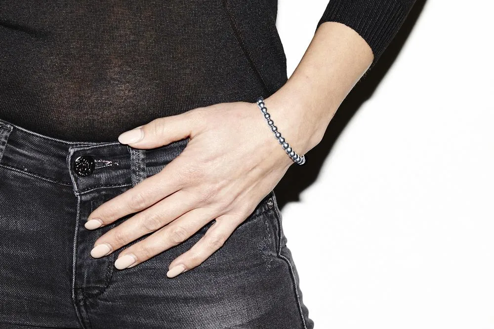 Ball bracelet 6mm - Beaded Bracelet - 925 Silver