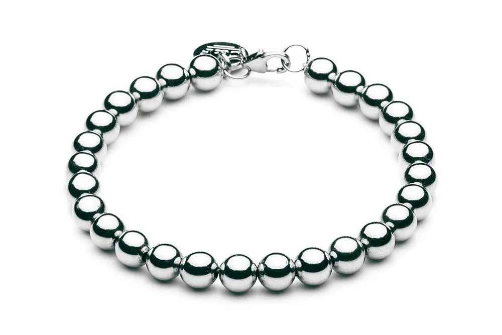 Ball bracelet 6mm - Beaded Bracelet - 925 Silver