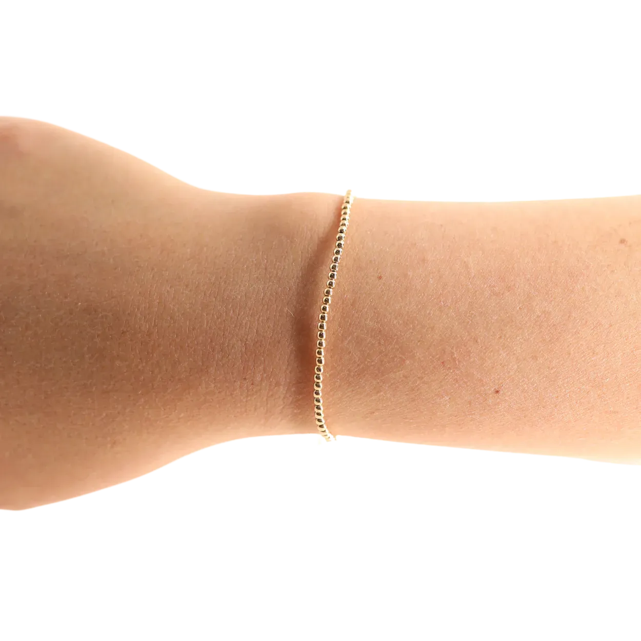 Beaded Blondes ‘2mm Gold Beaded Bracelet’