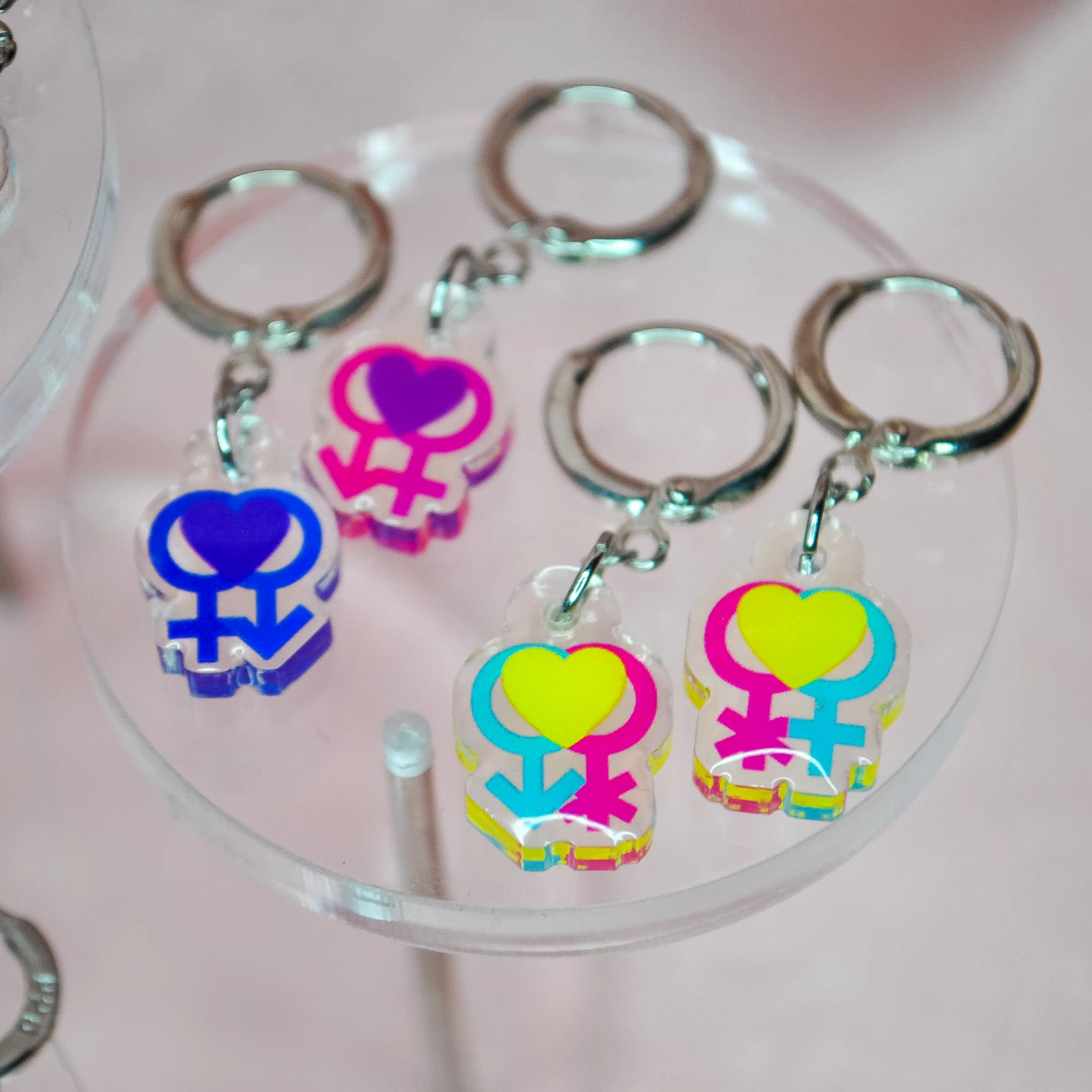 Bisexual Pride Flag Inspired Earrings
