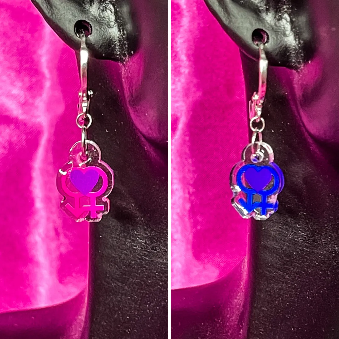 Bisexual Pride Flag Inspired Earrings