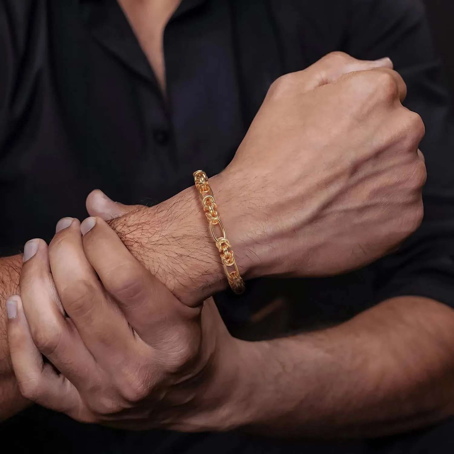 Bracelets 14K Gold Bracelets for Women Gold Bracelet Gold Chain Bracelet Knot Cable Chain Paperclip Jewelry Gifts for Men Women Wife Mom 7'' 7.5'' 8'' 8.5''