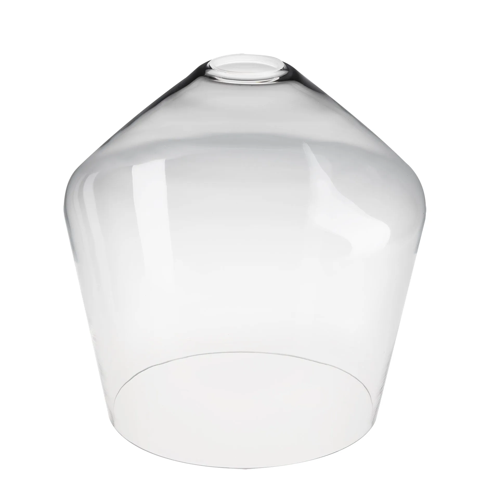Brooklyn Glass Schoolhouse Pendant - 10 Inch - Clear