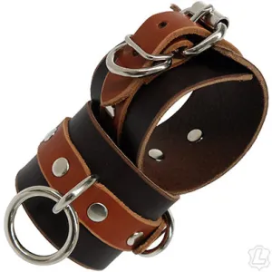 Brown and Honey Leather Restraints