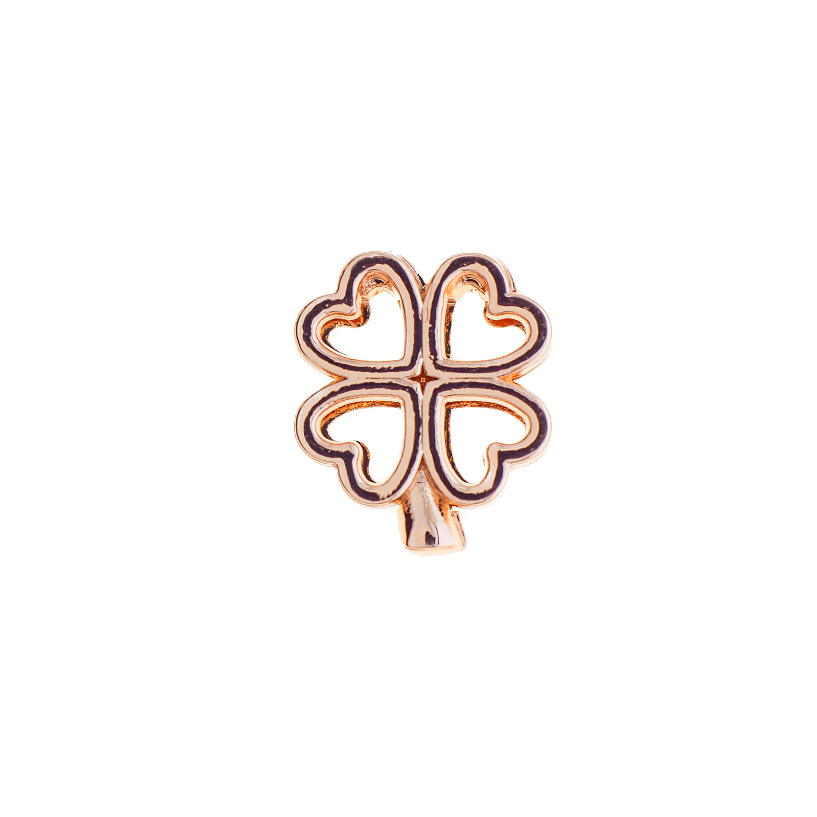 Buckle Up Silver 4 Heart Clover Charm