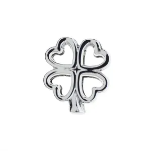 Buckle Up Silver 4 Heart Clover Charm
