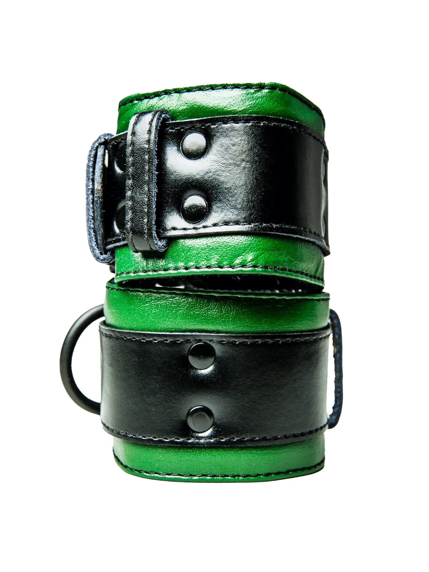 Bulldog Bondage Cuffs Black/Red - One Size