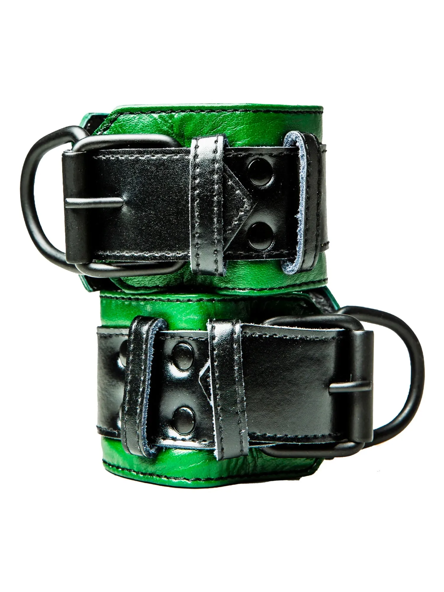 Bulldog Bondage Cuffs Black/Red - One Size