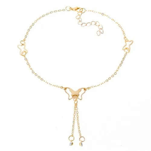 Butterfly Pendant Anklets Foot Chain Summer Yoga Beach Leg Bracelet