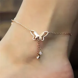 Butterfly Pendant Anklets Foot Chain Summer Yoga Beach Leg Bracelet