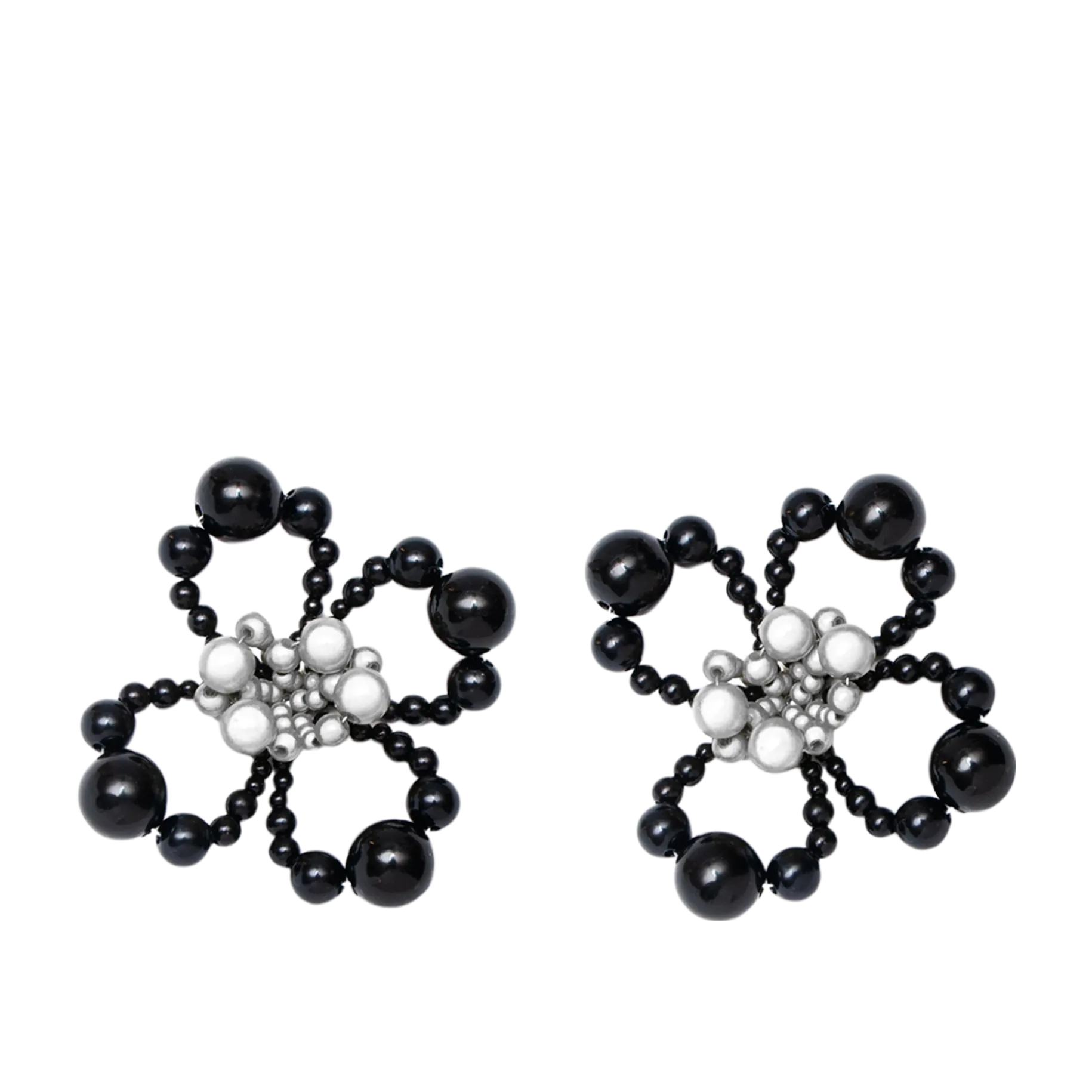 Candy Earrings — Black / Reflective Grey