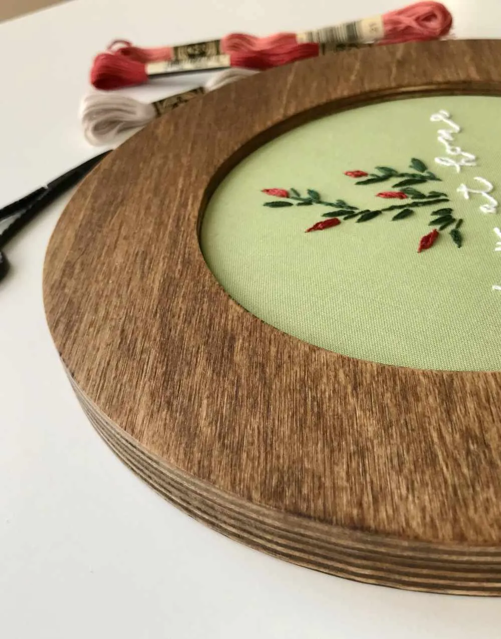 Circular Embroidery Hoop Wooden Frame for 6" Hoops, Modern Hoopla