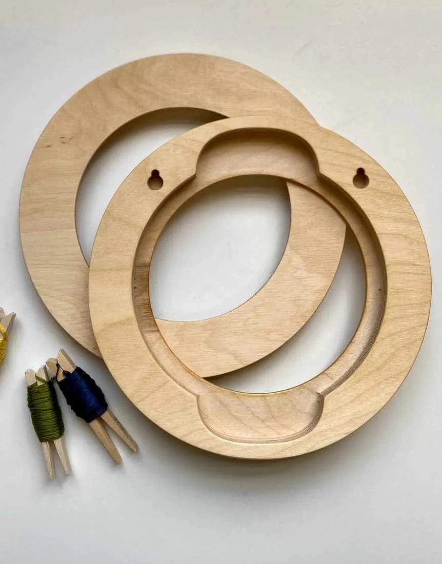 Circular Embroidery Hoop Wooden Frame for 6" Hoops, Modern Hoopla