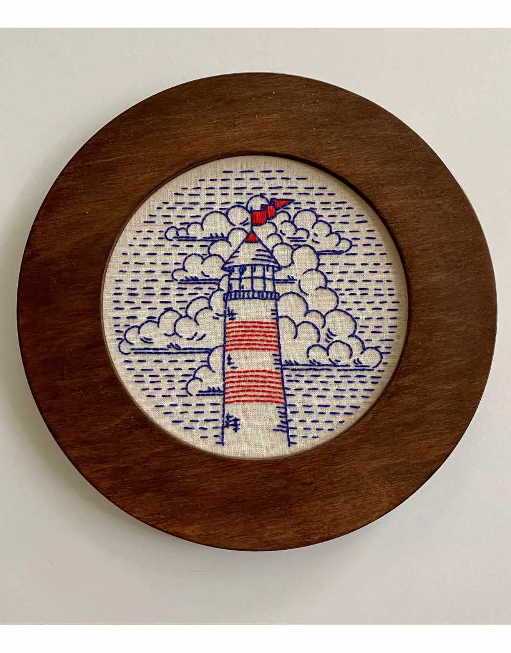 Circular Embroidery Hoop Wooden Frame for 6" Hoops, Modern Hoopla