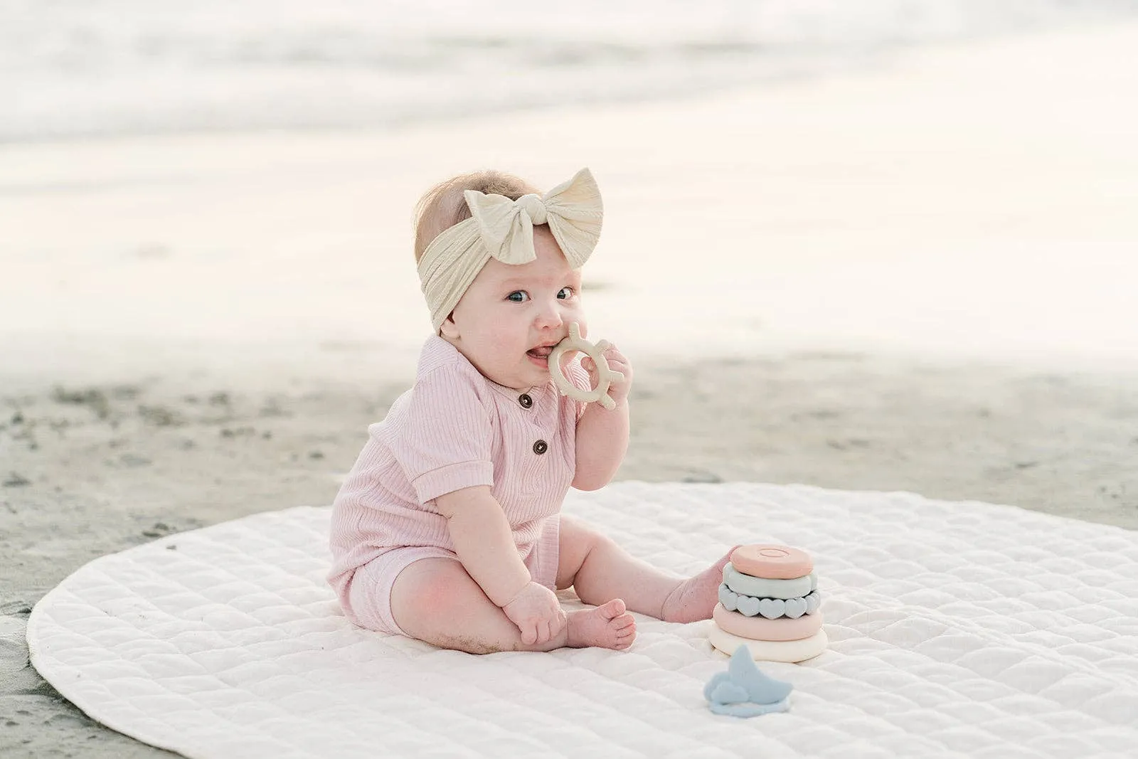 Classic Silicone Stacking Teething Ring Toy