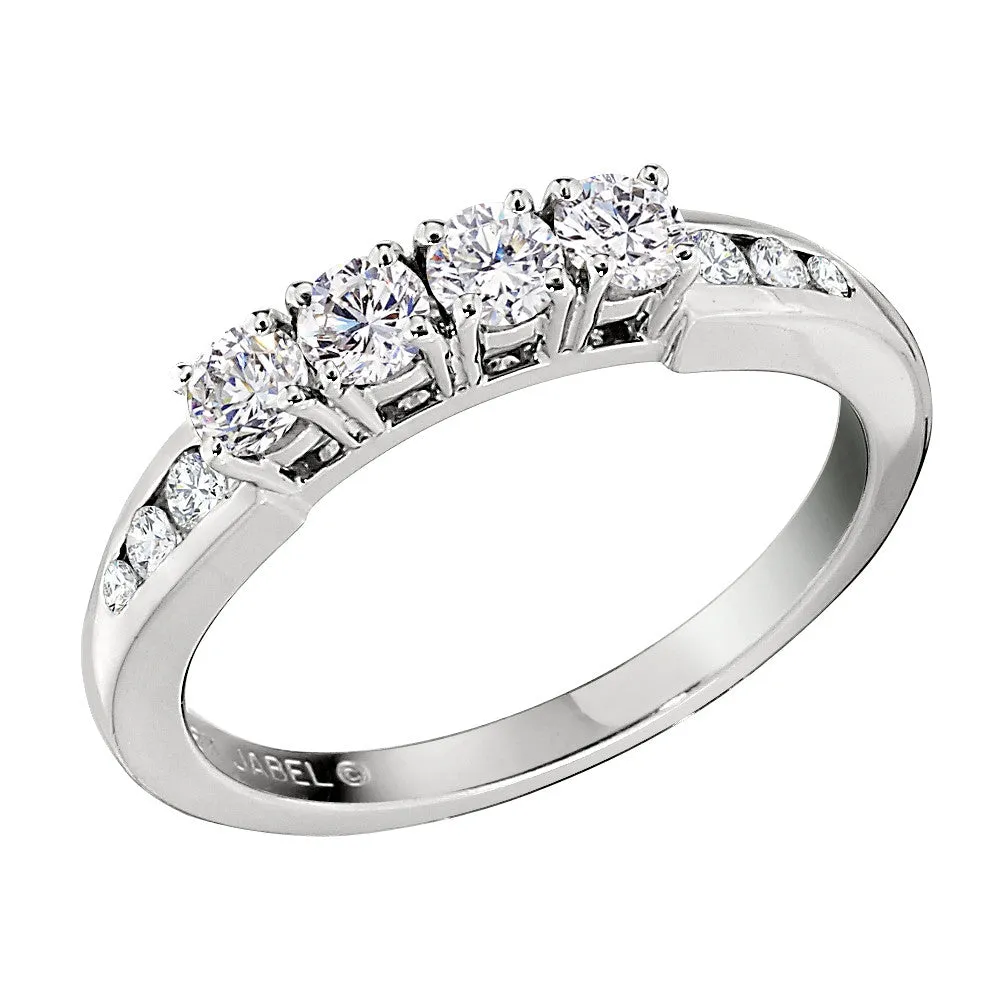 Classic Tapered Three Stone Engagement Rings