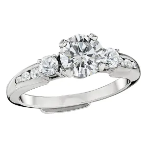 Classic Tapered Three Stone Engagement Rings
