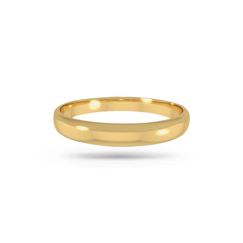 Classic wedding band - High dome (2.5 mm)