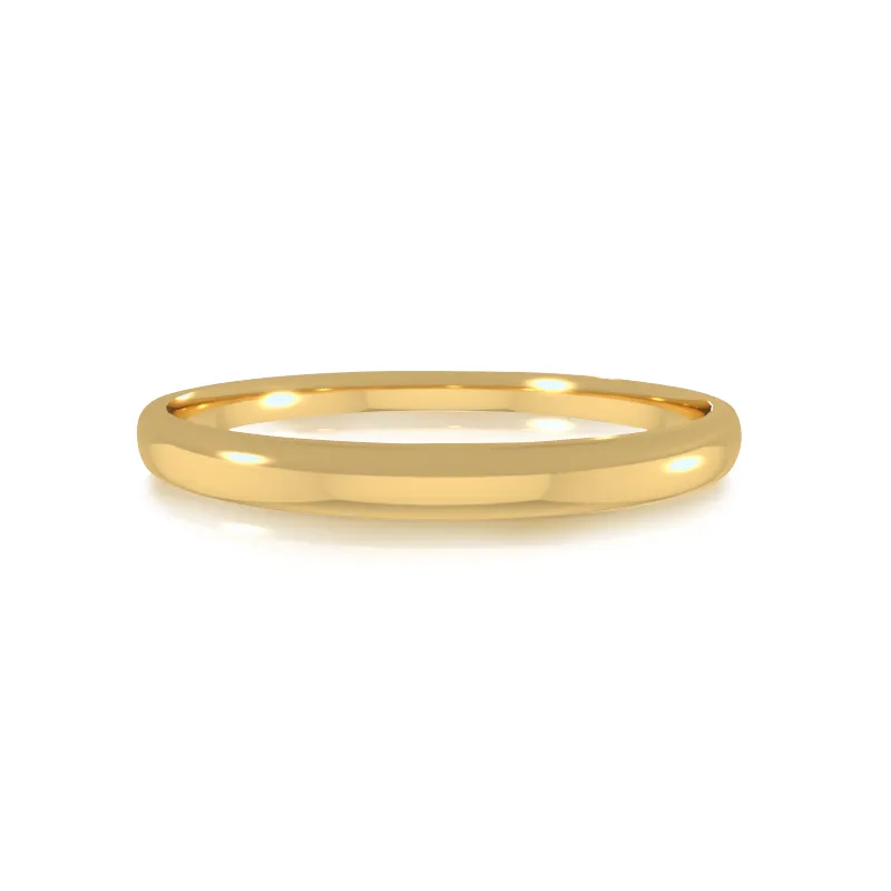 Classic wedding band - High dome (2mm)