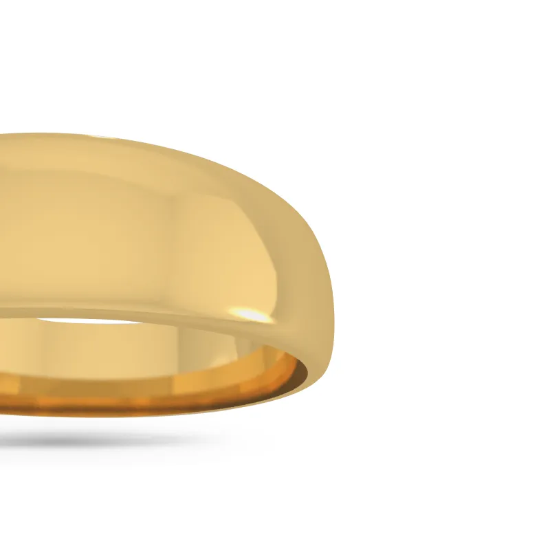 Classic wedding band - High dome (6mm)